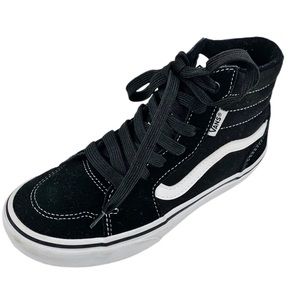 Vans Youth Black High Top Sneakers Size 2
